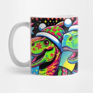 Dinosaur Christmas Sweater Design Mug